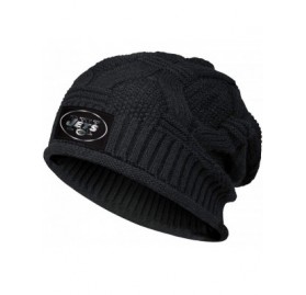 Skullies & Beanies Trendy Winter Warm Beanies Hat for Mens Women's Slouchy Soft Knit Beanie Cool Knitting Caps - Black-19 - C...