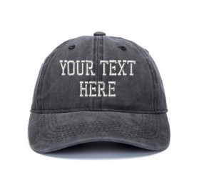 Baseball Caps Custom Embroidered Baseball Hat Personalized Adjustable Cowboy Cap Add Your Text - Dark Gray - CT18H486RQR $21.32