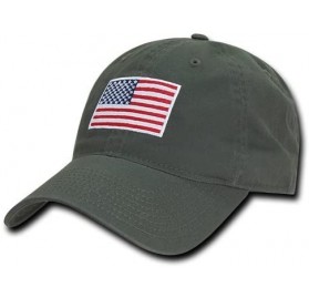 Baseball Caps Polo Style American Pride Flag Baseball Caps - Olive Drab - C212KLGBTVX $27.25