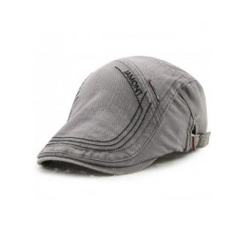 Newsboy Caps Men's Casual Denim Style Cotton Adjustable Newsboy Ivy Classic Cap Hat - Gray - C41828CC0EU $12.38