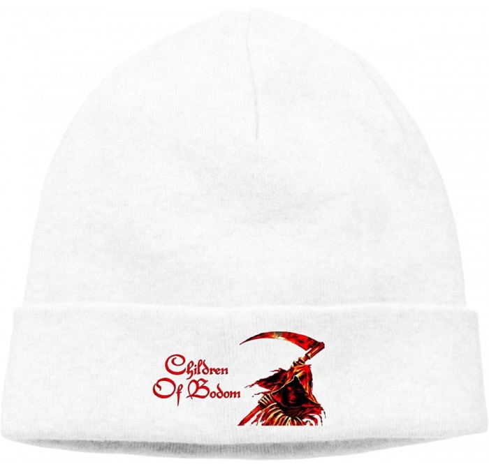 Skullies & Beanies Mens & Womens Children Of Bodom Logo Skull Beanie Hats Winter Knitted Caps Soft Warm Ski Hat Black - White...