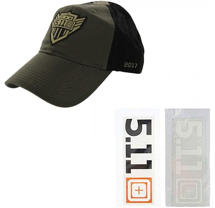Baseball Caps Tactical Cap + Decal Sticker Hat Special Kit Gift Bundle for Men or Women - Green - CK192T970ID $8.77