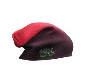 Skullies & Beanies Custom Slouchy Beanie Armadillo Embroidery Skull Cap Hats for Men & Women - Red - CP18A58M5DU $21.26