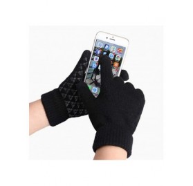 Skullies & Beanies Winter Beanie Hat Scarf Set Touch Screen Glove Warm Slouchy Pom Knit Skull Cap - Dark Grey - C918ARY7O2H $...