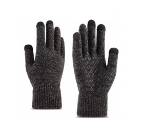 Skullies & Beanies Winter Beanie Hat Scarf Set Touch Screen Glove Warm Slouchy Pom Knit Skull Cap - Dark Grey - C918ARY7O2H $...