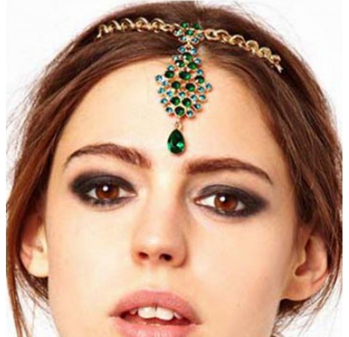 Headbands A&c Green Vintage Princess Head Chain for Women- Fashion Bohemia Headband for Girl. - CW1237UI83R $10.37