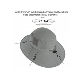Sun Hats Sun Hat Wide Brim Fishing Boonie Cap Safari Hat for Women Hiking - Grey - CR18TXAA4KQ $16.93