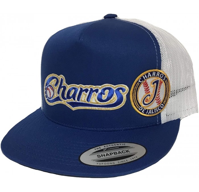Baseball Caps Charros de Jalisco 2 Logos Hat Royal White mesh - CL18OYDES6M $54.41