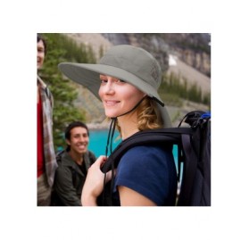 Sun Hats Sun Hat Wide Brim Fishing Boonie Cap Safari Hat for Women Hiking - Grey - CR18TXAA4KQ $16.93