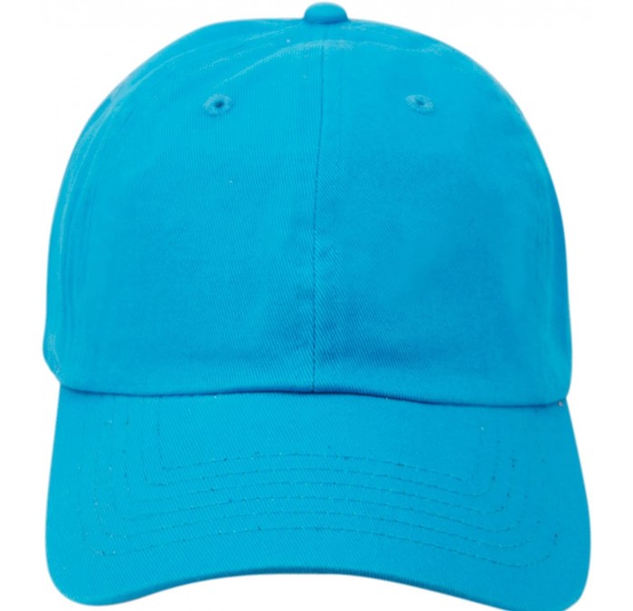 Baseball Caps Washed Low Profile Cotton and Denim Baseball Cap - Turquoise - CE12NS4FUOX $10.41