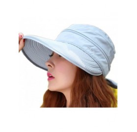 Sun Hats Woman's Baseball Caps Two USES Hat Sun Visor Summer Beach Hat - Gray - CE11ZY1STP5 $8.04