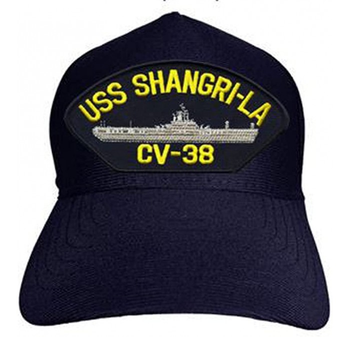 Baseball Caps USS Shangri-La CV-38 Baseball Cap. Navy Blue. Made in USA - CY182IAQE5H $37.58