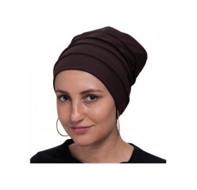 Skullies & Beanies Chemo Cap Women's Slouchy Beanie Headwear - Soft Elastic Inner Headband - Coffee - CI193CHTXT7 $17.36