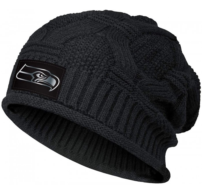 Skullies & Beanies Trendy Winter Warm Beanies Hat for Mens Women's Slouchy Soft Knit Beanie Cool Knitting Caps - Black-28 - C...