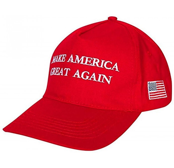 Baseball Caps Make America Great Again Donald Trump USA Cap Adjustable Baseball Hat - Red 1 - CY18QOY98NN $12.11