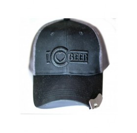 Baseball Caps Trucker Hat with Bottle Opener - Black on Black - CV19254G3TW $25.85