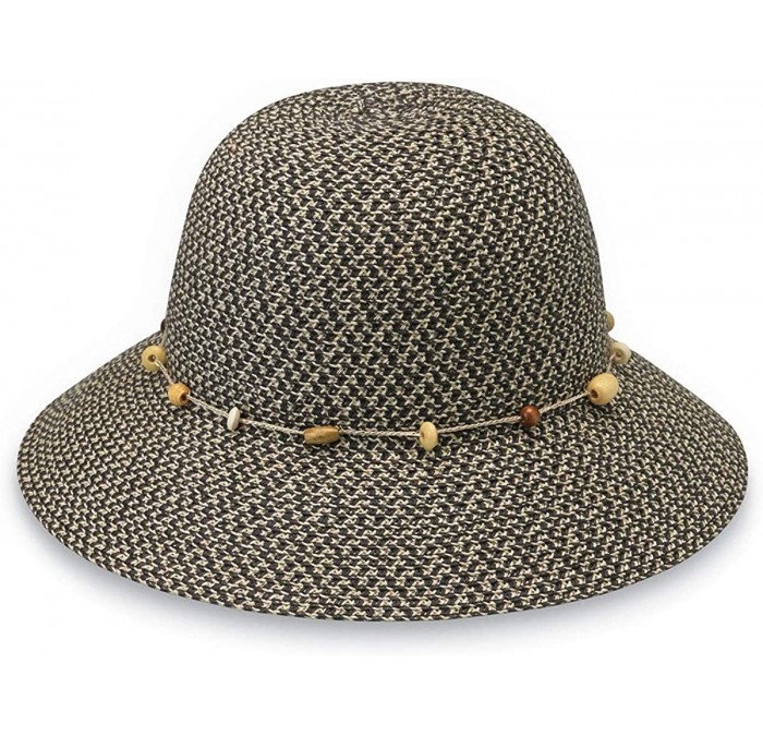 Sun Hats Women's Naomi Sun Hat - UPF 50+- Packable- Modern Style- Designed in Australia - Charcoal - CC12B75S04L $72.42