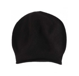 Skullies & Beanies Women's 100% Pure Cashmere Beanie Hat-Women Gift Beanie Skull Ski Hats - Black - CQ18A4S7ETT $28.18