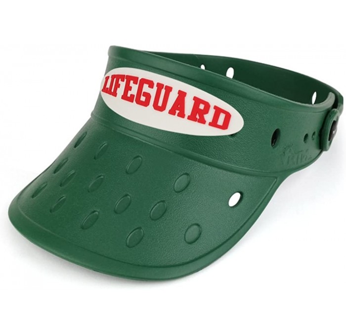 Visors Durable Adjustable Floatable Summer Visor Hat with Lifeguard Snap Charm - Hunter - CA17YXZT3R6 $22.36