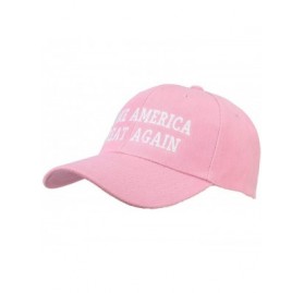 Baseball Caps Adult Embroidered Make America Great Again Trump Adjustable Ballcap - Pink - CB18QAECOX5 $13.94