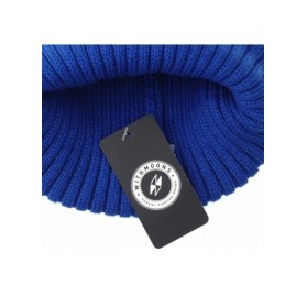 Skullies & Beanies Knitted Ribbed Beanie Hat Basic Plain Solid Watch Cap AC5846 - Blue - C5187DAQ4YY $12.93