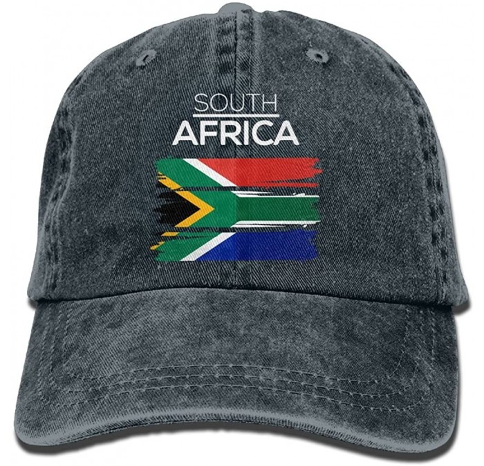 Baseball Caps Men's Or Women's Adjustable Cotton Denim Baseball Caps South Africa Dad Hat - Navy - CP18IK4SH3R $21.16
