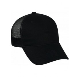 Baseball Caps Garment Washed Meshback Cap - Black - C5114XY5CEP $9.55