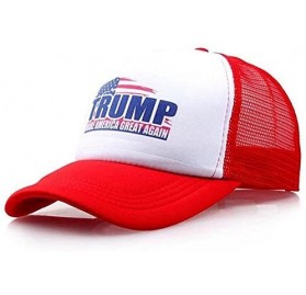 Skullies & Beanies Make America Great Again - Donald Trump Campaign Cap Hat with US Flag - Mesh Red - C618DALIRYR $9.27