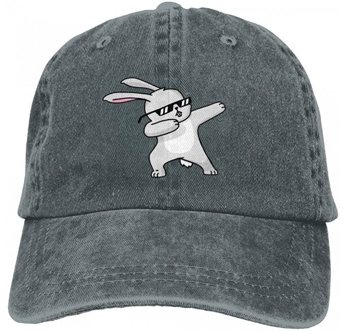 Baseball Caps Cowboy Hat Cap For Men Women Dabbing Easter Bunny - Asphalt - CI18CEISSYS $11.93