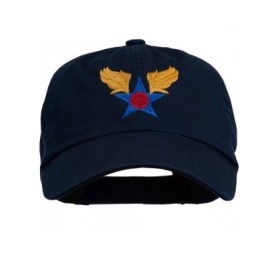 Baseball Caps Army Air Corps Military Embroidered Washed Cap - Navy - CH11ONYST9P $28.08