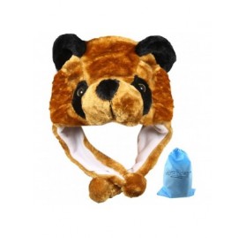 Skullies & Beanies Plush Soft Animal Beanie Hat Halloween Cute Soft Warm Toddler to Teen - Brown Bear - CI12M5NBML7 $10.46
