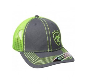 Baseball Caps Men's Clean Neon Corner Logo - Lime Green - C512FV2M44N $30.84