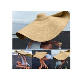 Sun Hats Sun Hats for Women with uv Protection Womens Beach Straw Hat Wide Brim Blocking Foldable Summer Travel Floppy - C819...
