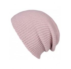 Skullies & Beanies Cuffed Beanie Skull Knit Hat Soft Warm Winter Hat Knit Men Women Plain Cuff Ski Skull Cap - Pink - CO18UXM...
