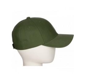 Baseball Caps Customized Initial U Letter Structured Baseball Hat Cap Curved Visor - Olive Hat White Black Letter - CE18I4G34...