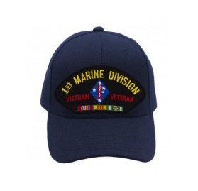 Baseball Caps USMC - 1st Marine Division - Vietnam Hat/Ballcap Adjustable One Size Fits Most - Navy Blue - CU18RY0H6YO $27.99
