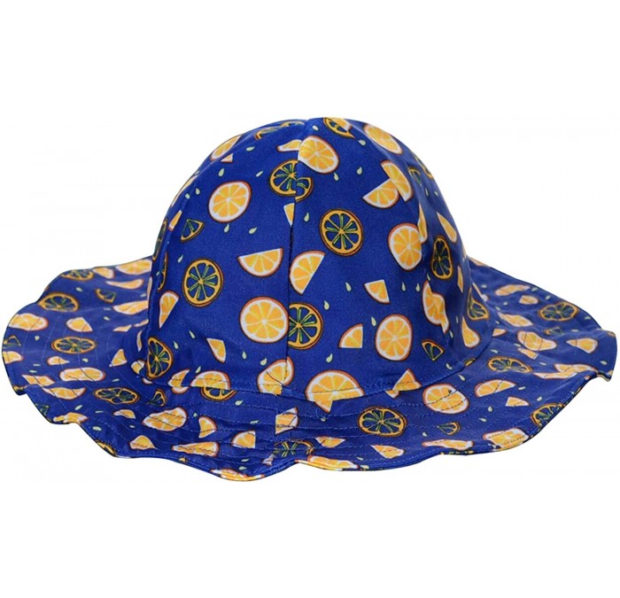 Sun Hats Baby Girls UV Sun Cap UPF 50+ Sun Protection Bucket Hat 3-6Y - Orange14 - C218A8EKQ6K $27.25