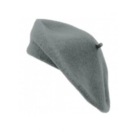 Berets 3 Pieces Pack Ladies Solid Colored French Wool Beret - Charcoal-3 Pieces - C217XSWC8WH $20.38