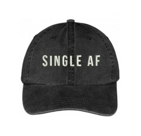 Baseball Caps Single AF Embroidered Soft Cotton Adjustable Strap Cap - Black - C312N5S4BLB $16.80