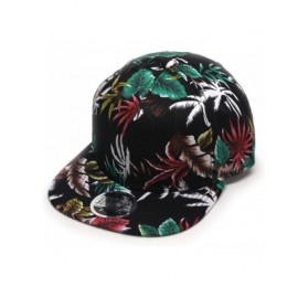 Baseball Caps Premium Plain Cotton Twill Adjustable Flat Bill Snapback Hats Baseball Caps - Palm Tree - C318GA4RYO6 $17.28