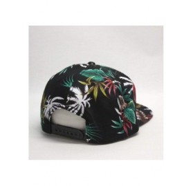 Baseball Caps Premium Plain Cotton Twill Adjustable Flat Bill Snapback Hats Baseball Caps - Palm Tree - C318GA4RYO6 $17.28