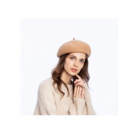Berets French Beret - Wool Solid Color Womens-Lightweight Casual Classic Wool Beret - 6 - C818Z0USR4S $16.74