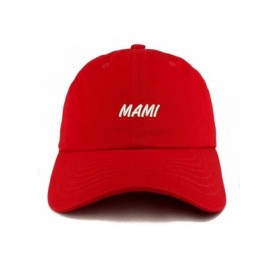 Baseball Caps Mami Embroidered Low Profile Soft Cotton Dad Hat Cap - Red - CG18D550ZN2 $15.41