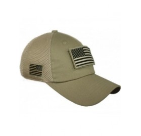 Baseball Caps USA American Flag Baseball Cap Patch Trucker Army CAMO Hat Hunting - Khaki - CE18EE4EZQD $15.76