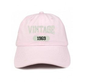 Baseball Caps Vintage 1969 Embroidered 51st Birthday Relaxed Fitting Cotton Cap - Light Pink - CZ180ZMDK00 $16.11