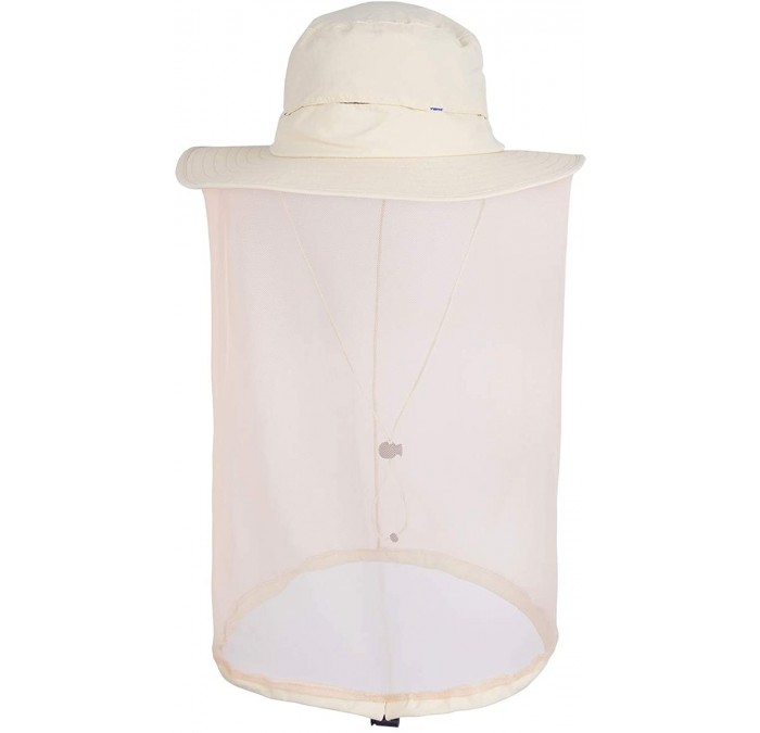 Sun Hats Mesh Sun Hat Outdoor Fishing Hiking Sun Cap Neck Face Flap Portect Hat UPF50+ - Beige - CN183KU88D3 $31.58