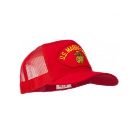 Baseball Caps US Marine Corps Fan Shape Patched Cap - Red - CN11RNP5VBF $15.88
