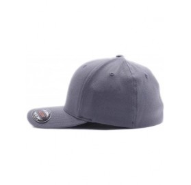 Baseball Caps Custom Embroidered Hat. Create Your Logo with Your Name and Initials. Flexfit Cap. - Grey - C918CW6TSXX $44.41