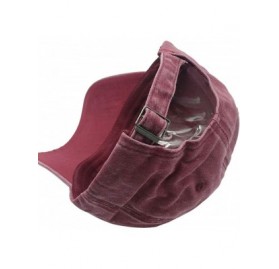 Baseball Caps Women's Embroidered Camping Hair Don't Care Vintage Washed Dyed Dad Hat - Burgundy - CA18W5L9KXW $11.61