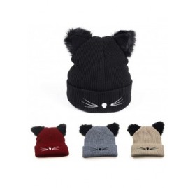 Skullies & Beanies Warm Winter Hat Knit Beanie Skull Cap Cuff Beanie Hat Winter Hats for Women - Gray - 2 - C818A4E6Y8A $11.58
